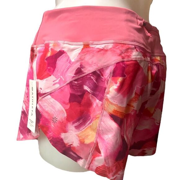NWT Athleta Vibrant Pink Printed Run With It 3.5” Lined Short Size XL - Picture 5 of 14